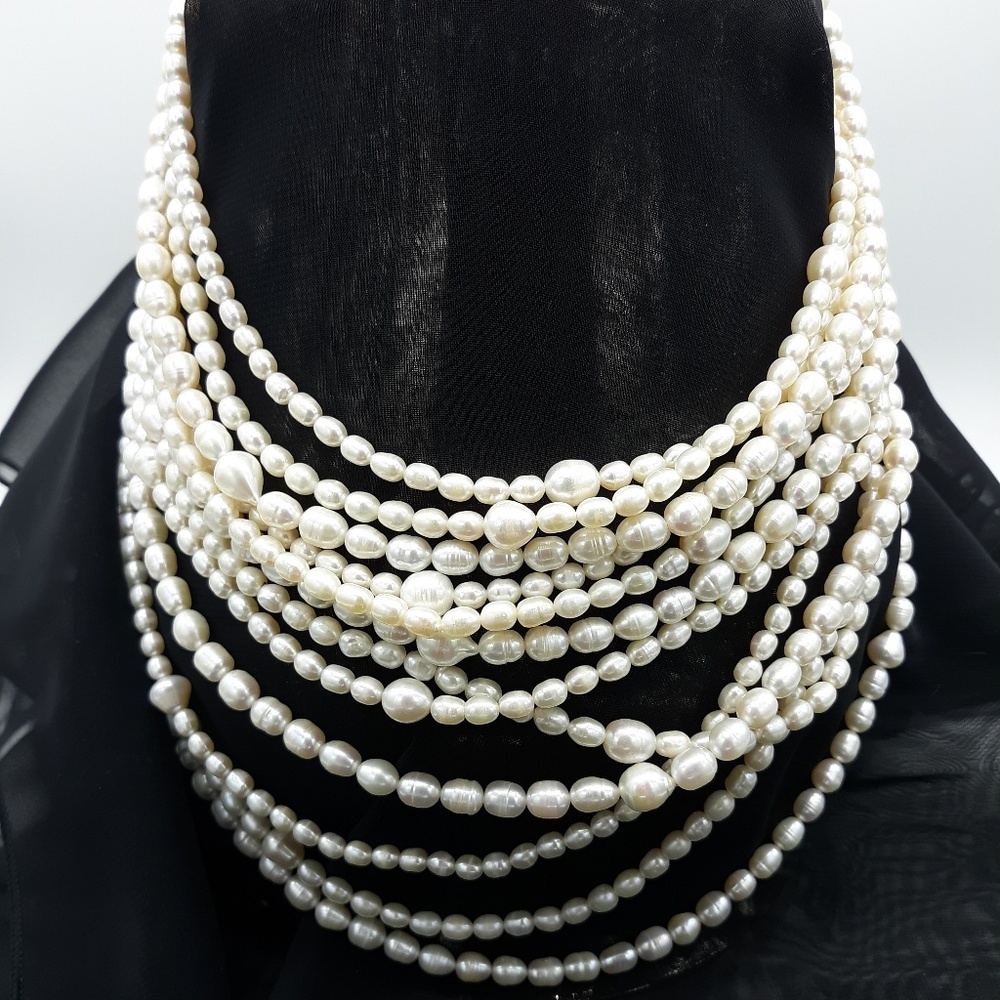 Multi-Strand Freshwater Pearl Necklace